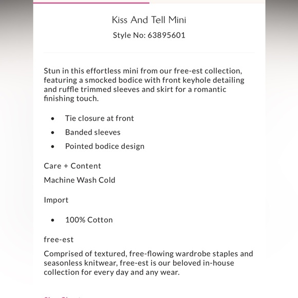 Free People Kiss and Tell Mini Dress NEW - Picture 5 of 8